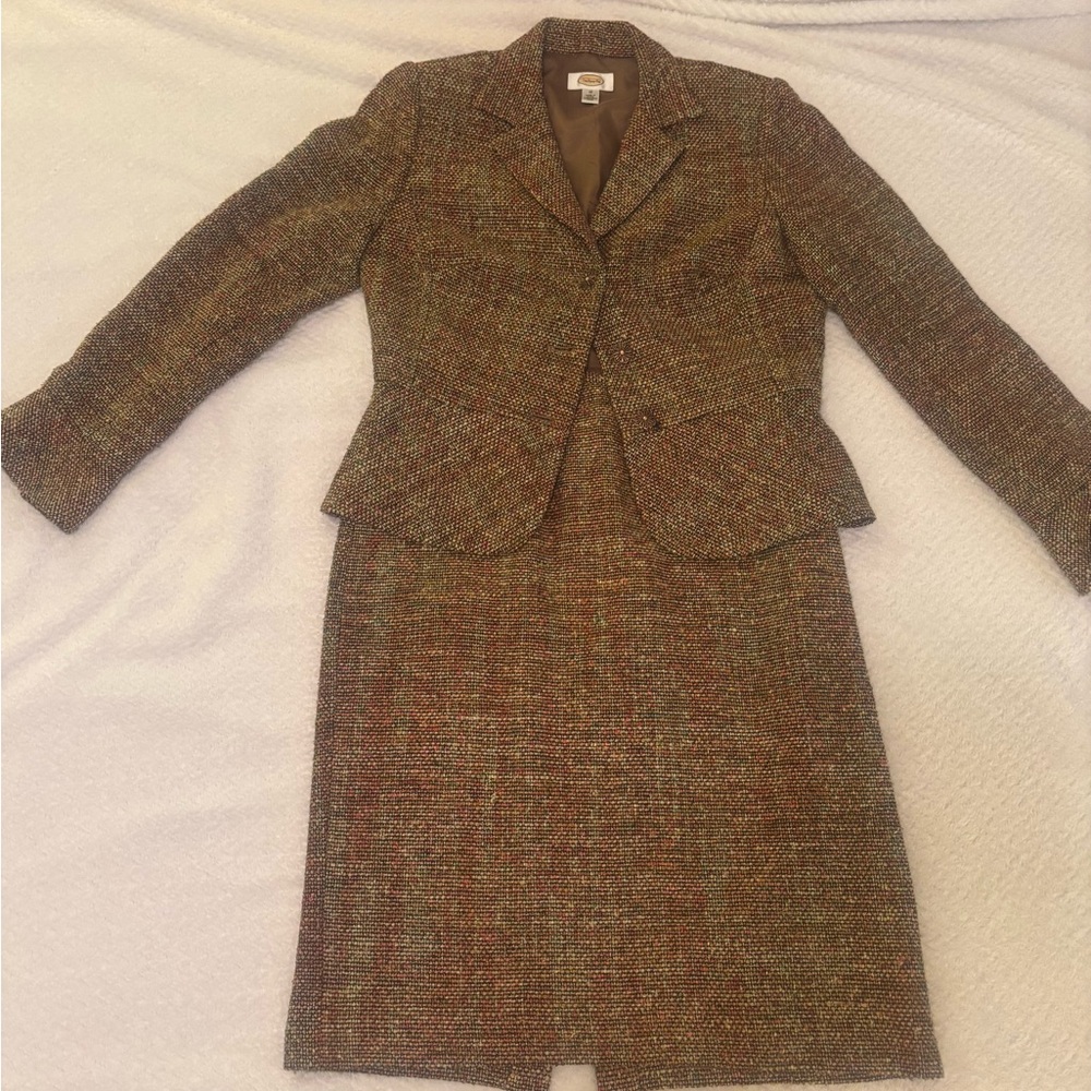 Talbots tweed suit